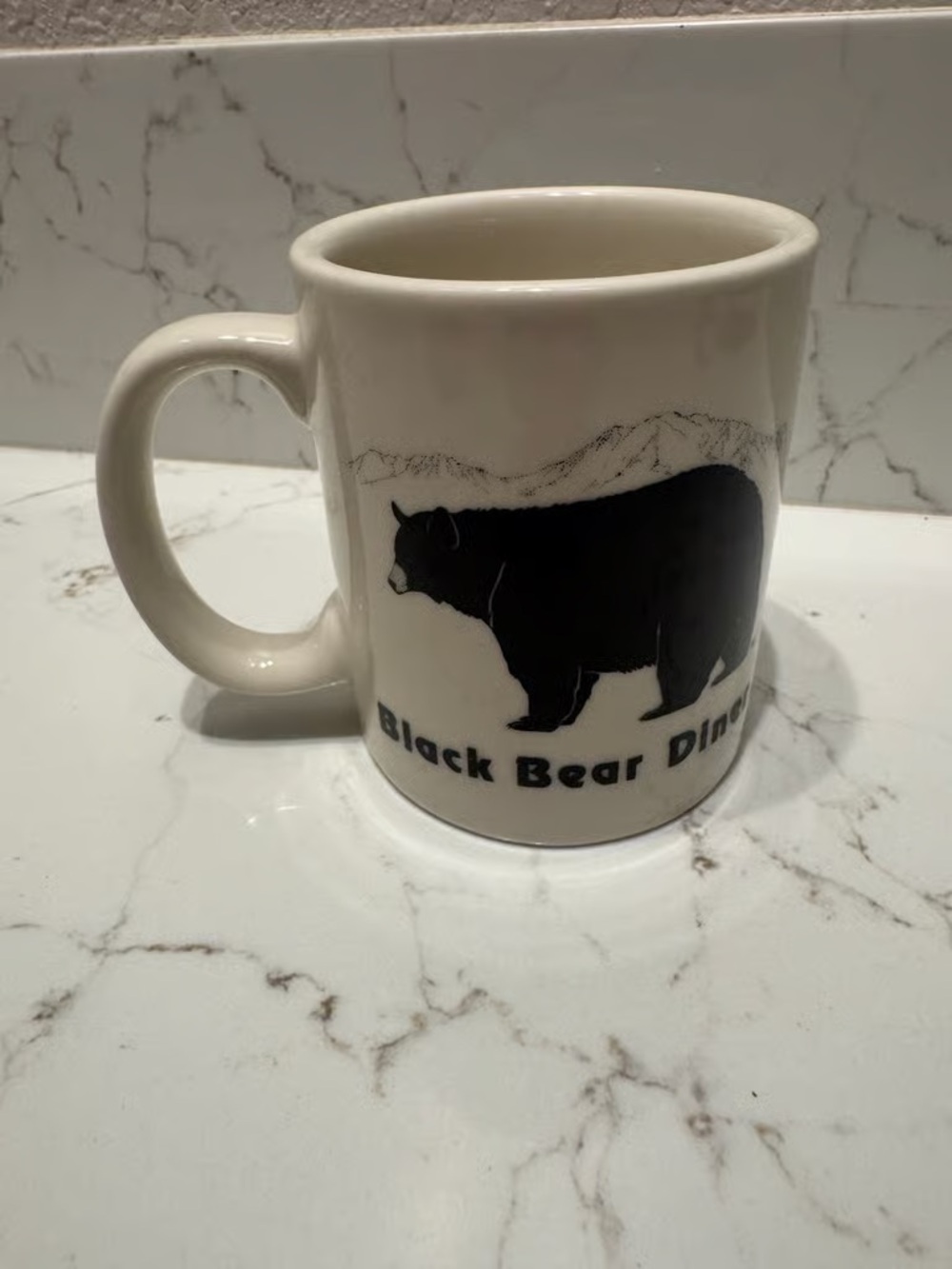 Black Bear Diner Ceramic Mug - Black on Cream